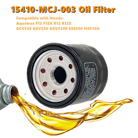 Gewxgzo oil filter compatible with Hnoda GXV530 and ES6500 engines.