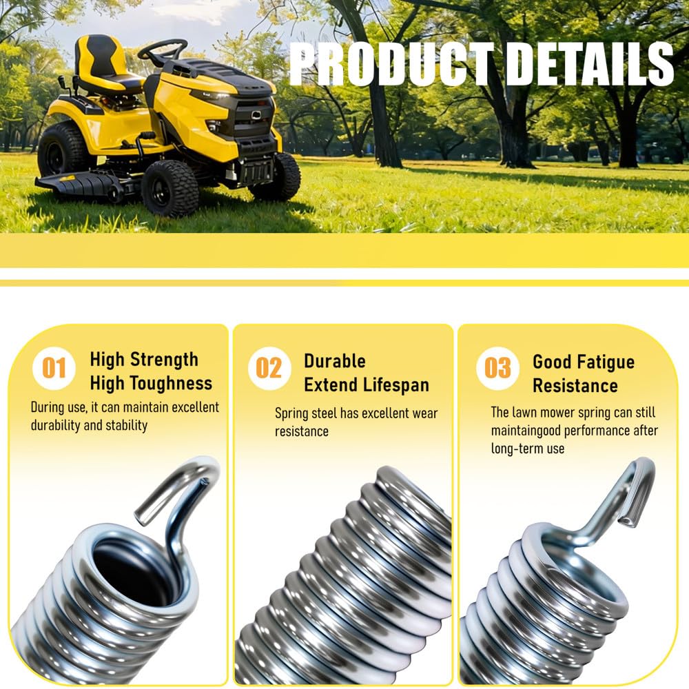 Gewxgzo extension spring for T-Bilt compatibility shows broad model coverage for easy replacement.