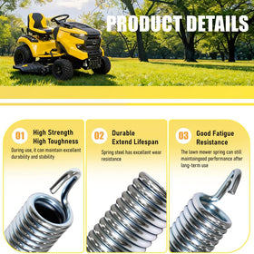 Gewxgzo extension spring for T-Bilt compatibility shows broad model coverage for easy replacement.