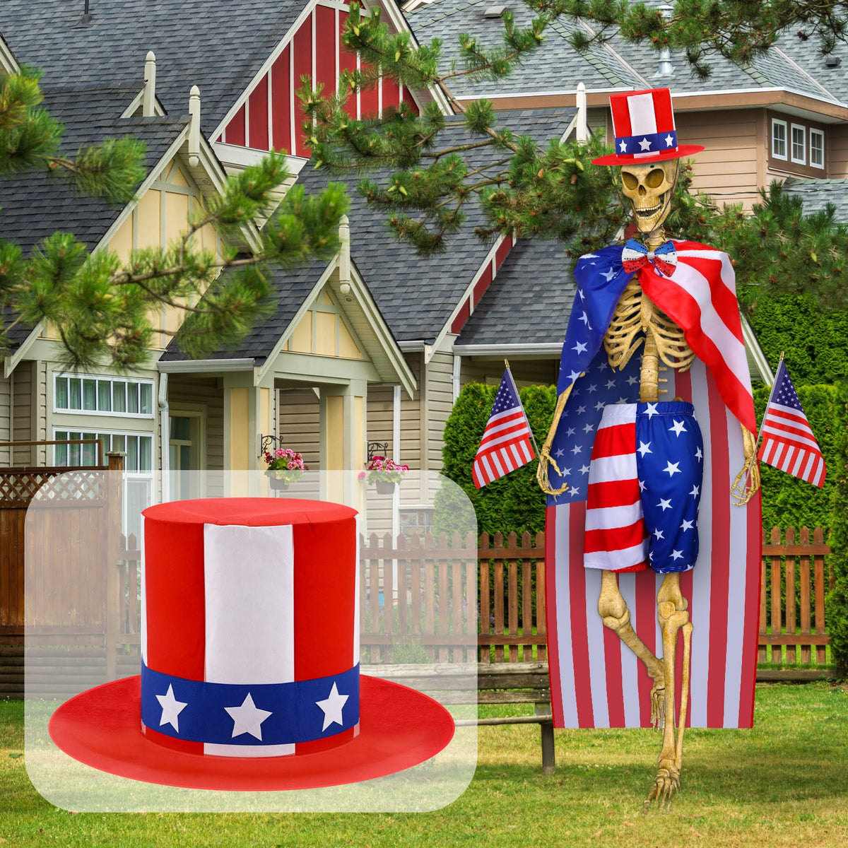 Geyoga 4th of July haunt accessory boosts festive atmosphere.