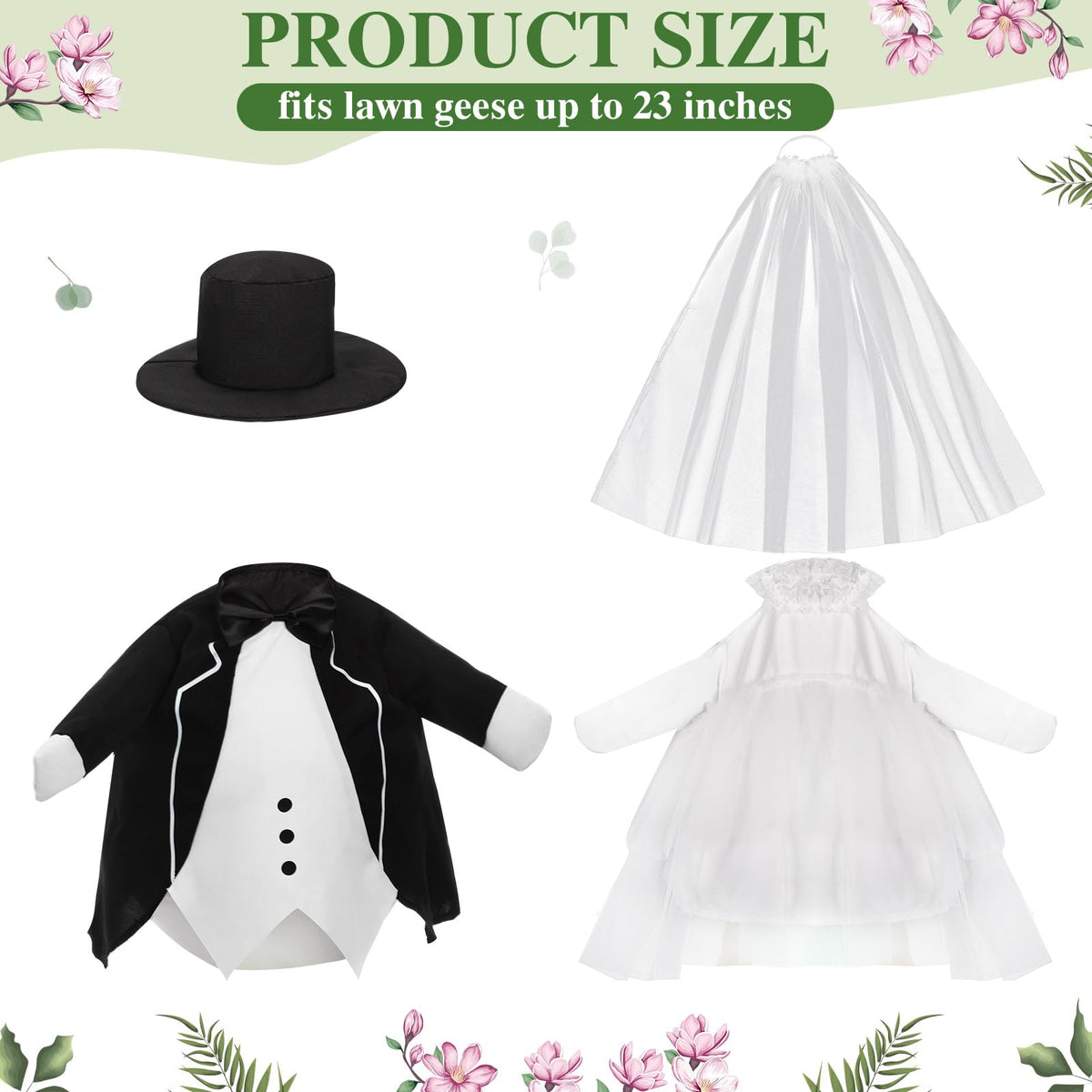 Geyoga bride dress transforms a yard goose into a romantic wedding accent.