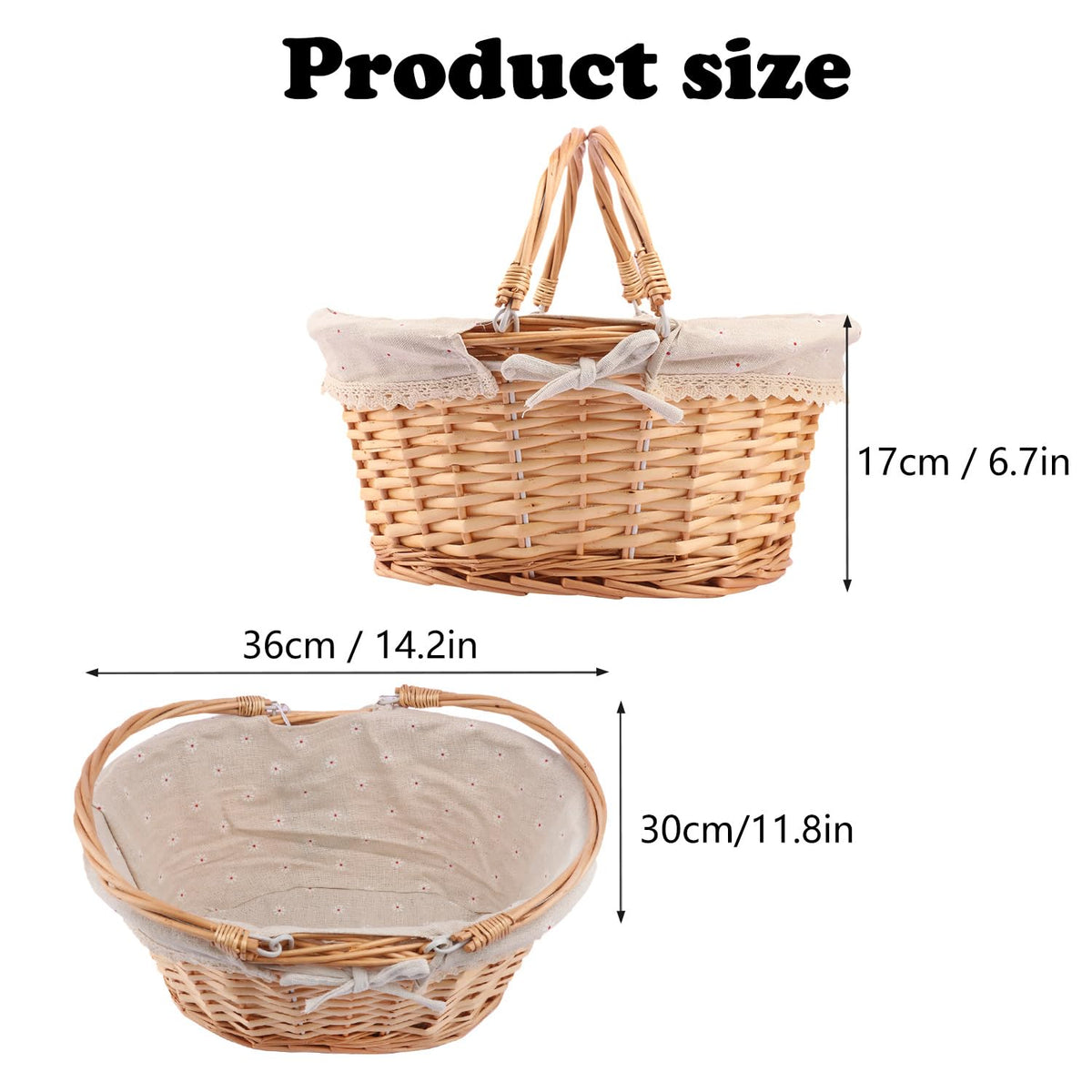 Geytetqi wicker basket exterior highlights durable willow weave for outdoor storage.
