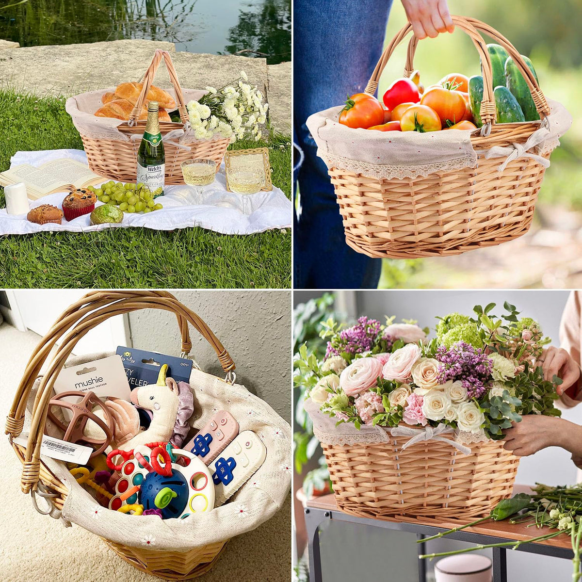 Geytetqi wicker basket makes a thoughtful gift for gatherings.