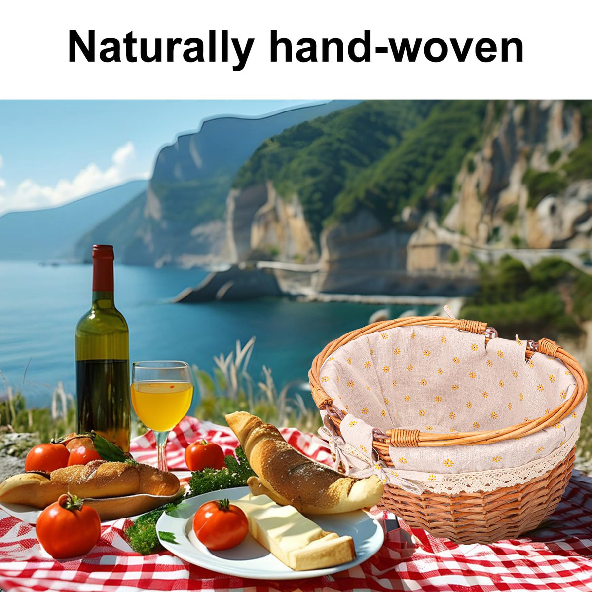 Geytetqi naturally woven basket great for storage and home decor.