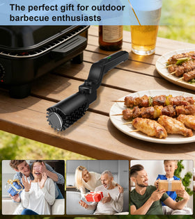 Safe design with cordless operation for worry-free grill cleanup.