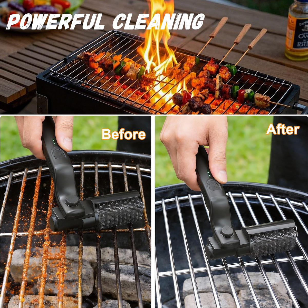Type-C recharge keeps the brush ready quickly and conveniently.