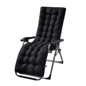 Gfgift patio chaise lounger cushion in black offers durable outdoor comfort.