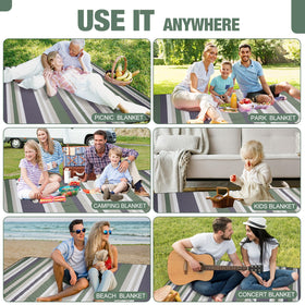 G GOOD GAIN picnic blanket machine washable for quick cleanup