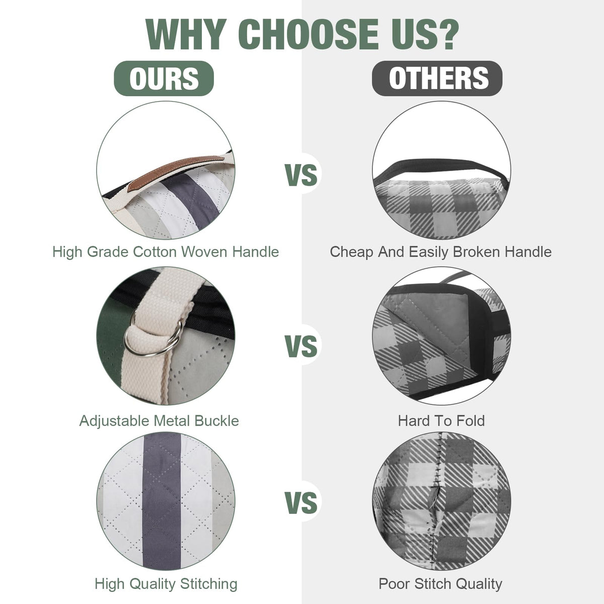 G GOOD GAIN picnic blanket soft middle layer provides comfortable seating