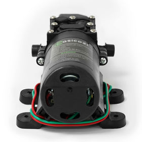 G Ganen pump with two hose clamps for secure connections.