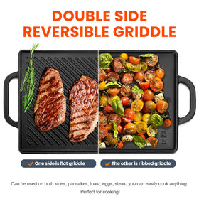GGC griddle flat side ideal for pancakes, eggs, and toasts