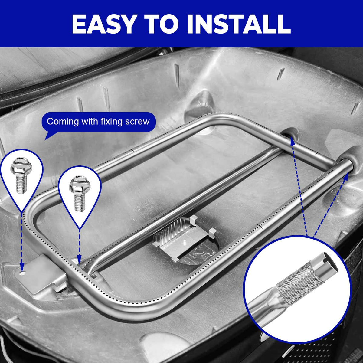 GGC easy-install burner set simplifies upgrading Q300/Q320 grills with minimal tools.