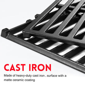 GGC cast iron grates heat evenly for consistent cooking results.