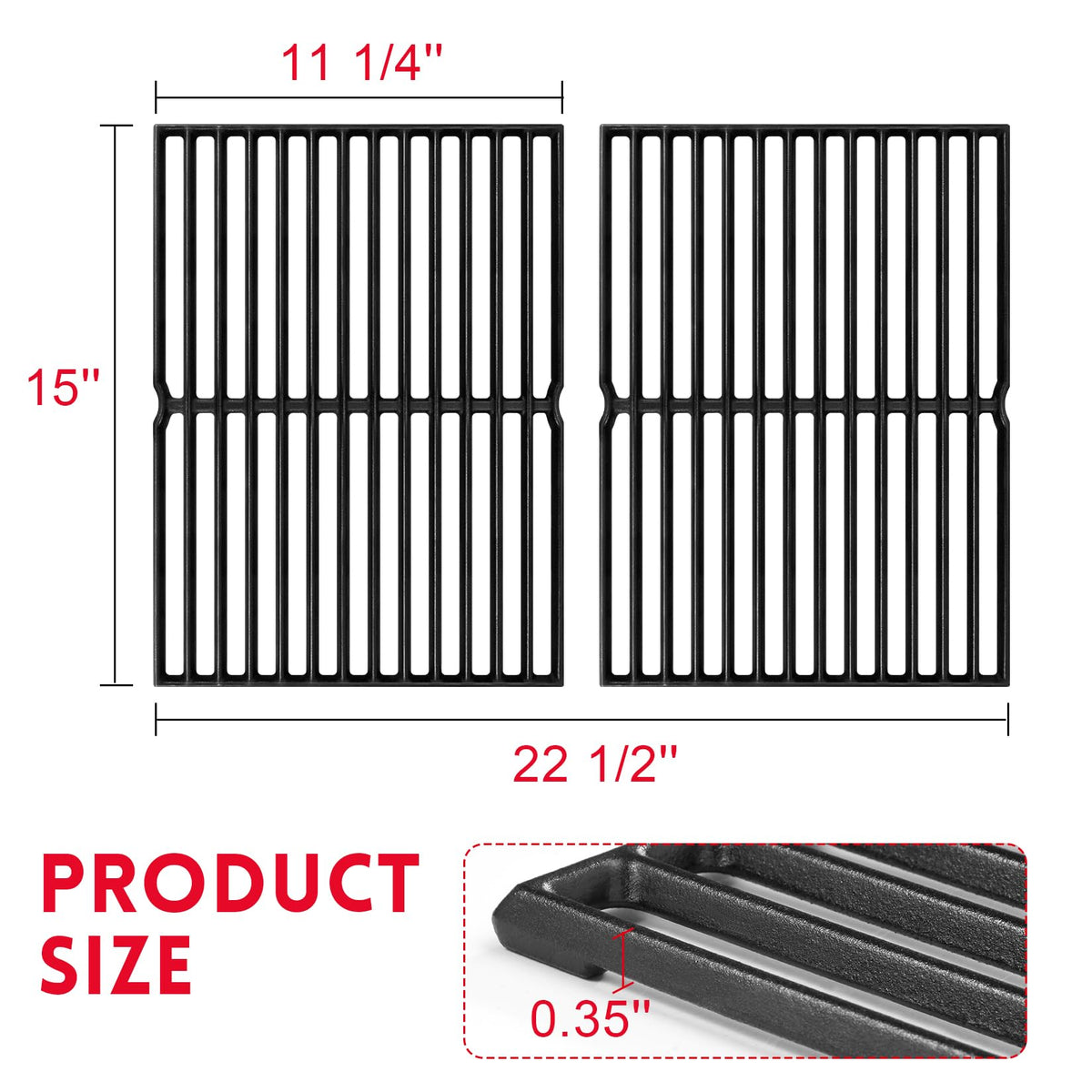 GGC grate for Weber Spirit E210/E200, high heat retention for flavorful sears.
