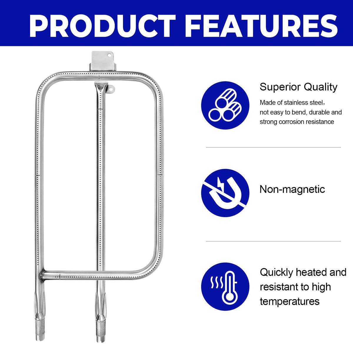 GGC burner with precision small holes promotes quick hot air circulation for even cooking.
