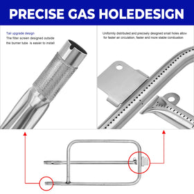 GGC stainless steel burner tubes offer durability and corrosion resistance for long-lasting performance.