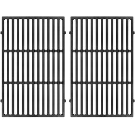 GGC Weber Genesis 300 Series cast iron grates, side view, even heat and searing potential.
