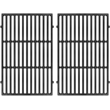 GGC Weber Genesis 300 Series cast iron grates, side view, even heat and searing potential.