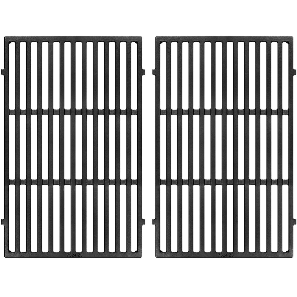 GGC Weber Genesis 300 Series cast iron grates, side view, even heat and searing potential.