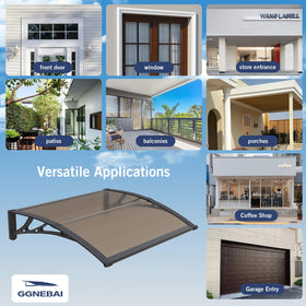 Clear installation guide for GGNEBAI door awning
