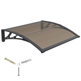 GGNEBAI 32x40 inch door entrance awning viewed frontally for rain protection