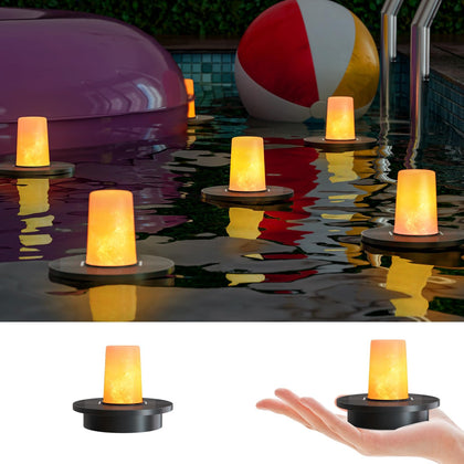 GGNOO solar floating pool lights glow on water for ambient evenings