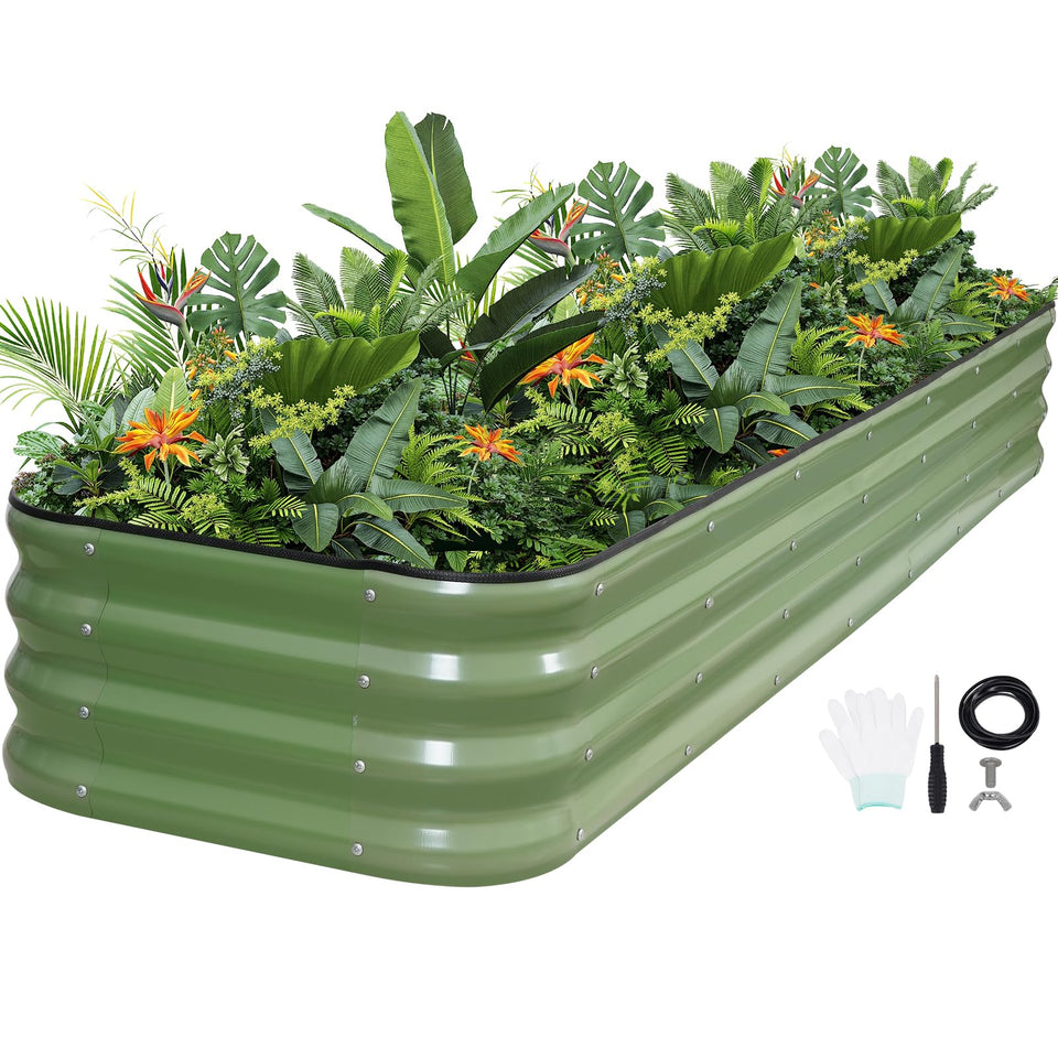 G GOOD GAIN 5-in-1 modular raised bed shows versatile layouts for tight spaces.