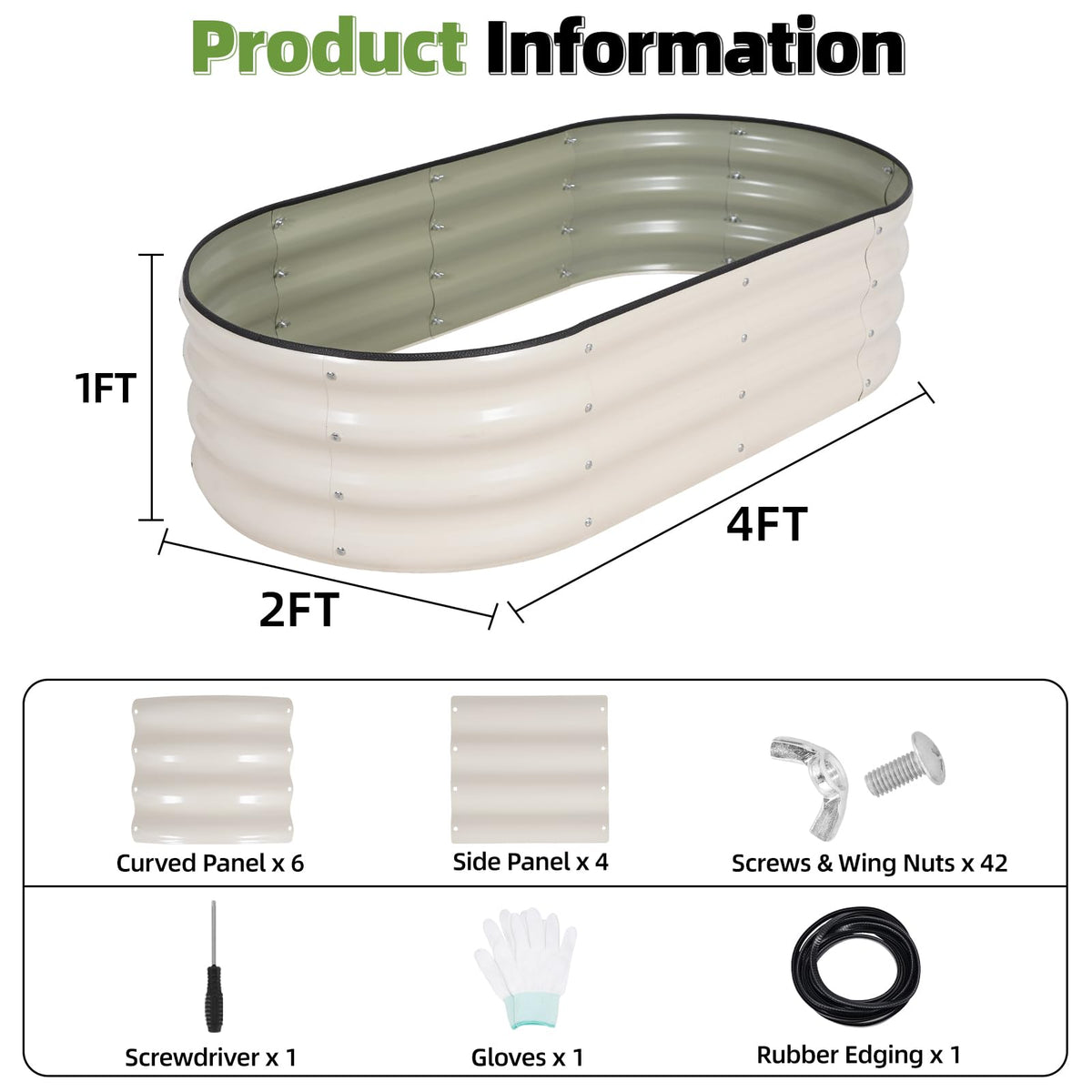G GOOD GAIN anti-rust coating protects metal for long-lasting outdoor use.
