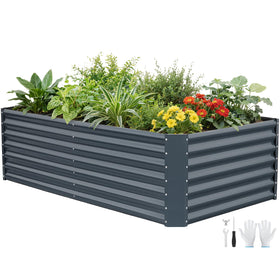 G GOOD GAIN galvanized raised bed assembly demonstrates easy setup and sturdy framing.