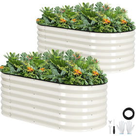 G GOOD GAIN galvanized raised garden bed assembly for quick setup and durable use.