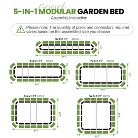G GOOD GAIN galvanized steel structure built for long-lasting outdoor use.