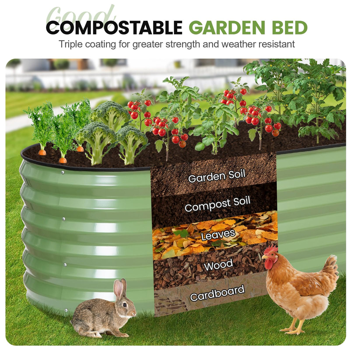 G GOOD GAIN included gloves image highlights essential gardening gear