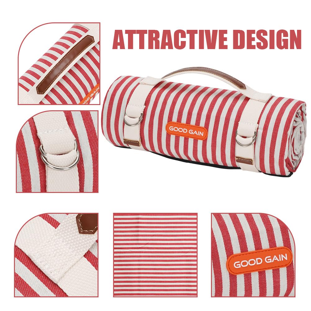 G GOOD GAIN large 78 by 57 inch blanket ideal for family picnics.