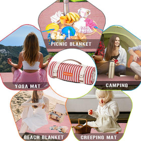 G GOOD GAIN machine-washable blanket for quick cleanup after events.