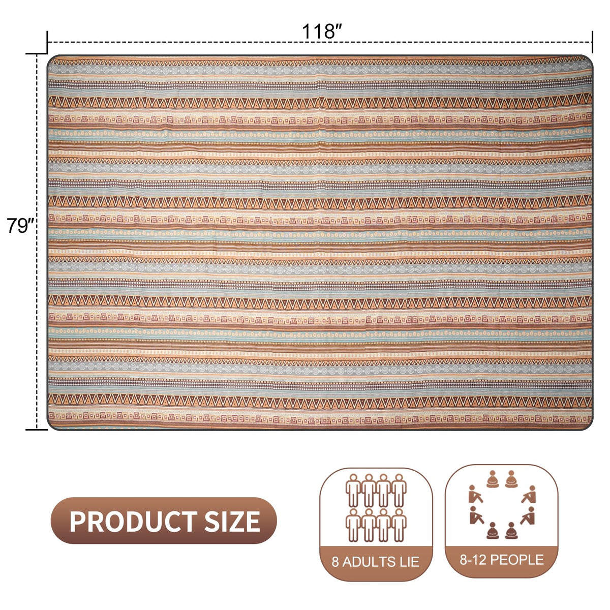 G GOOD GAIN picnic blanket in use during a family park outing