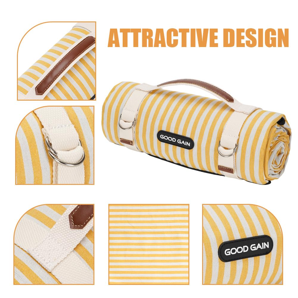 G GOOD GAIN large 78 by 57 inches offers generous picnic space.