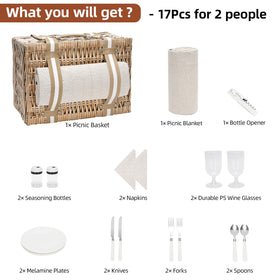 Large waterproof picnic blanket included for outdoor meals.