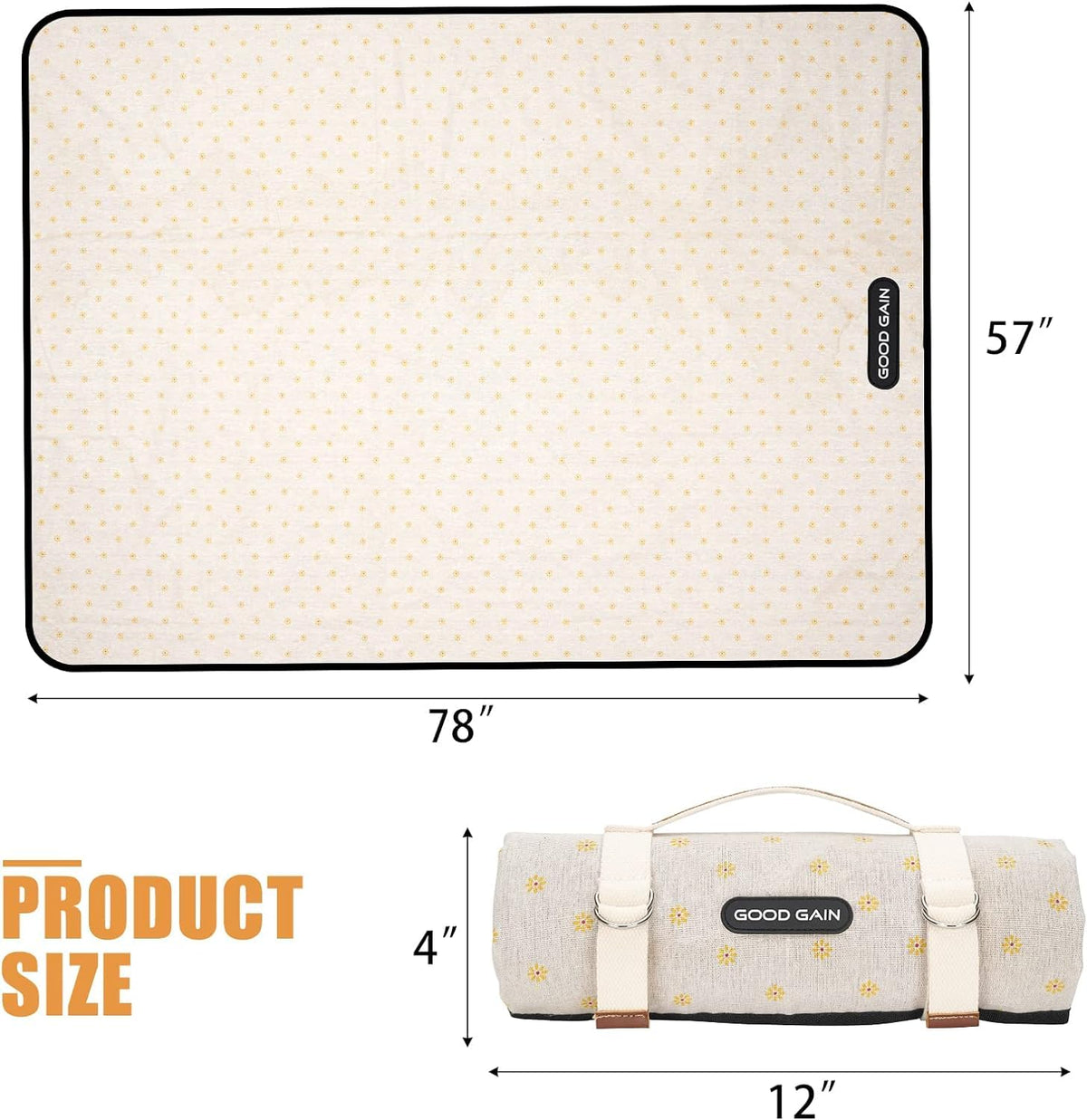 G GOOD GAIN lightweight blanket designed for effortless portability.