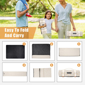 G GOOD GAIN machine-washable blanket for quick cleanup after outdoor use.