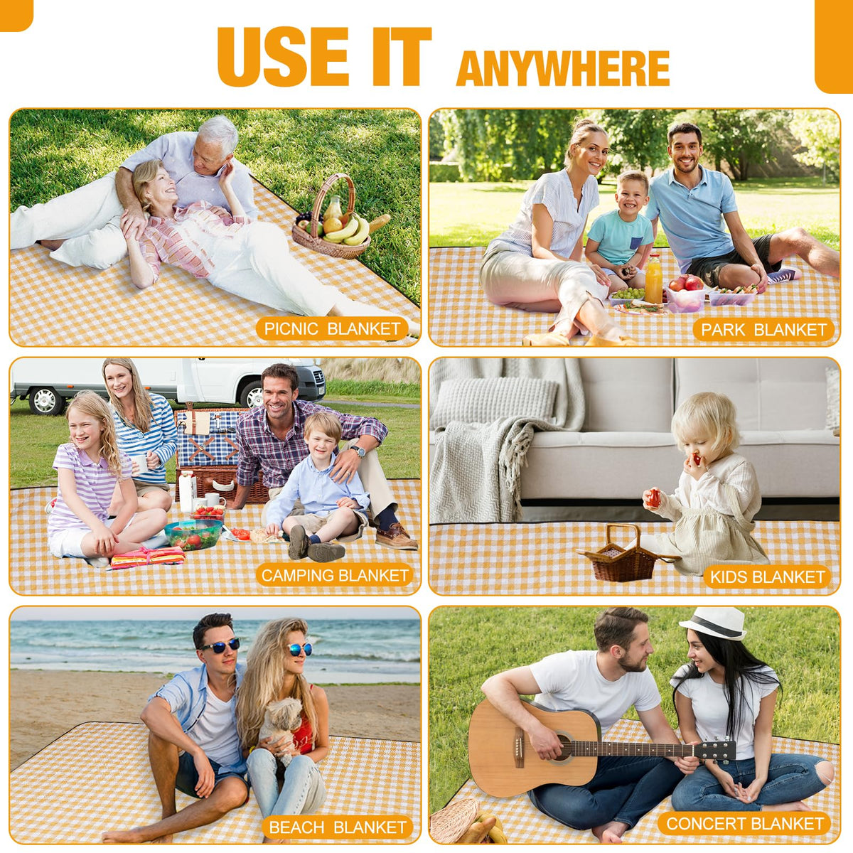 G GOOD GAIN picnic blanket portable and lightweight for travel.