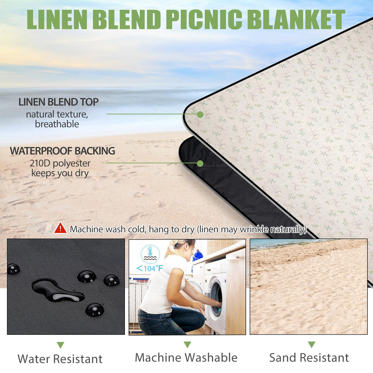G GOOD GAIN soft surface with waterproof backing for comfort.