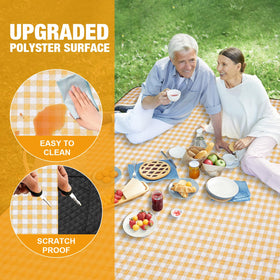 G GOOD GAIN picnic blanket three-layer structure offers soft comfort.
