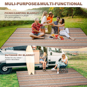 G GOOD GAIN picnic blanket waterproof backing prevents dampness on lawn