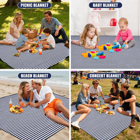 G GOOD GAIN stylish striped design suitable for picnics, beaches, and concerts