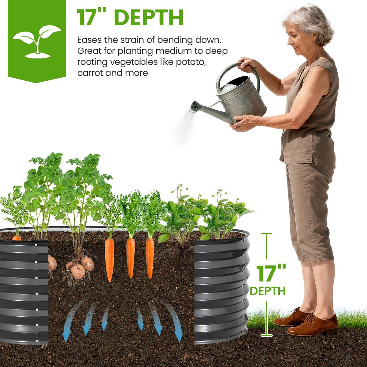 G GOOD GAIN two-bed assembly kit for quick, organized garden setup