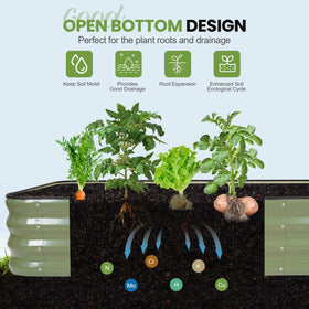 G GOOD GAIN bed for vegetables and flowers demonstrates multi-use versatility.