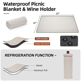 G GOOD GAIN waterproof picnic blanket 57x47 inches for versatile outdoor seating