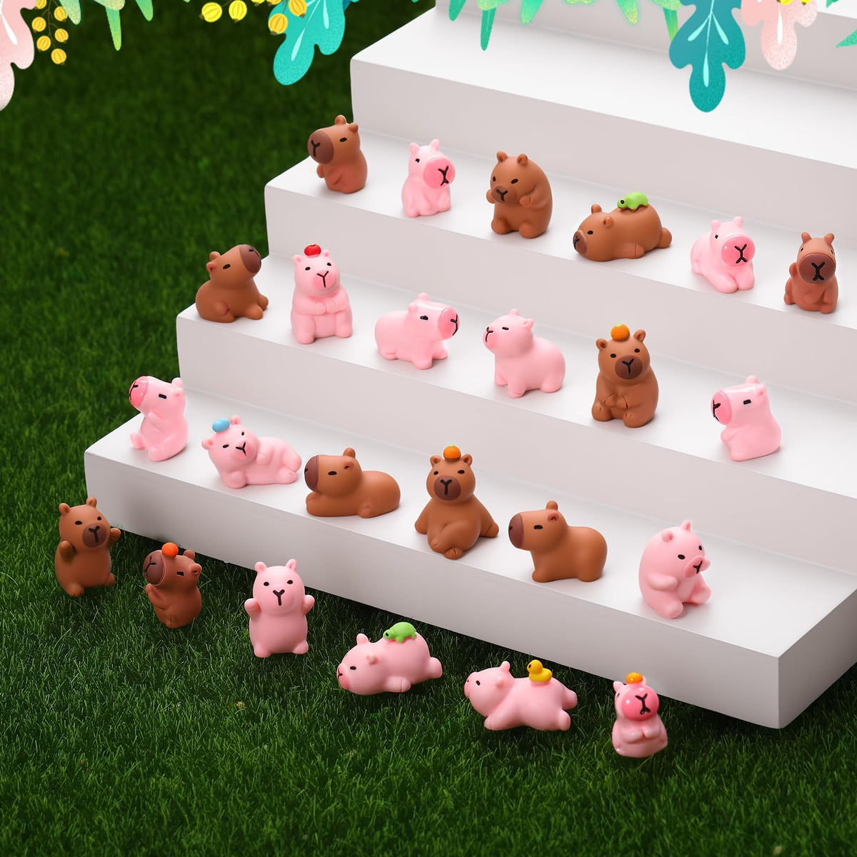 GGSTDDUP capybara dollhouse scene setup resin figurines for charming tabletop displays.