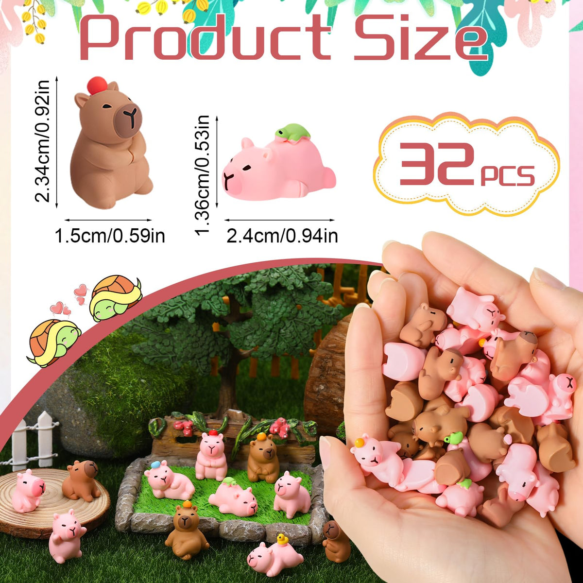 GGSTDDUP capybara resin figurines closeup showing detailed textures for display.
