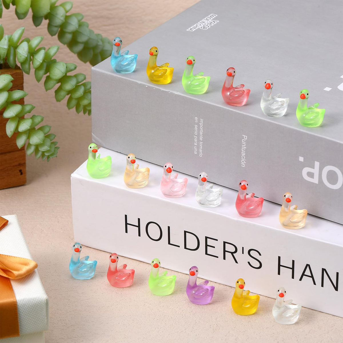 GGSTDDUP colorful goose collection ideal for fairy gardens.